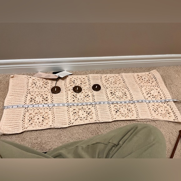 NWT Pure Handknit Made in Canada Crochet Passionate Wrap Shawl Scarf 100% Cotton - Picture 11 of 13